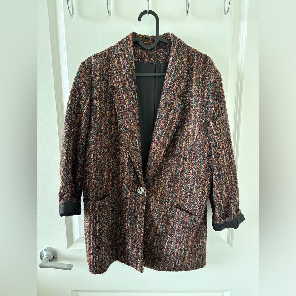 Brown tweed vintage blazer size small